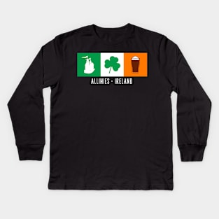 Allihies Ireland, Gaelic - Irish Flag Kids Long Sleeve T-Shirt